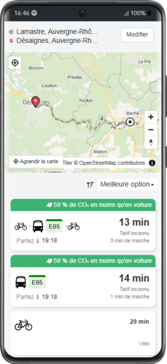 Itinéraires optimisés
